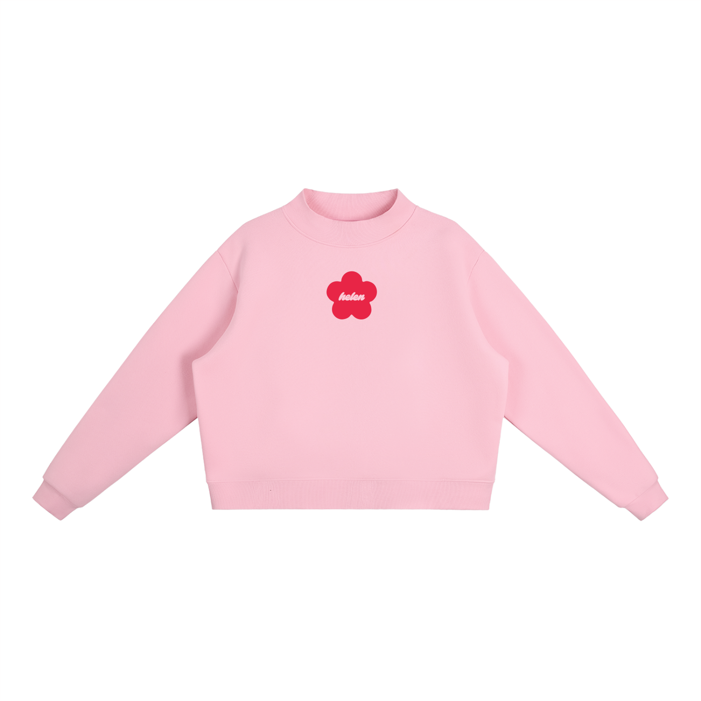 It's Not That Serious Pink Mock-Neck
